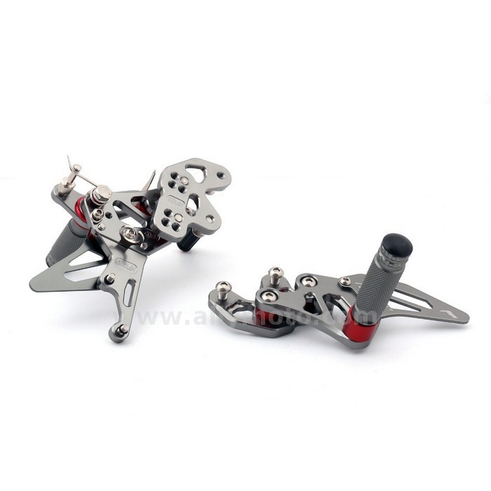 74 Racing Footrest Rearsets Rear Set Foot Pegs Suzuki Gsxr 600 750 2015 Gray@4